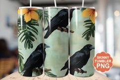 Summer Tropical Crow Tumbler | Summer Tumbler Wrap Product Image 1
