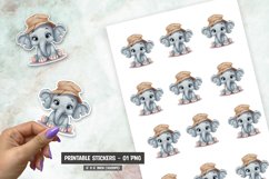 Cute elephant sticker, Baby elephant sticker png Product Image 1