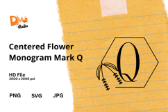Centered Flower Monogram Mark Product Image 1