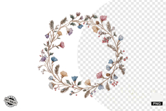 Christmas Winter Floral Borders Clipart Product Image 1