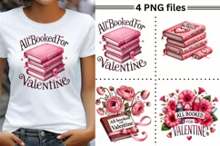 All Booked for Valentine Png, Retro Valentine Sublimation Product Image 1