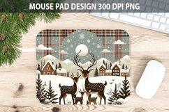 Christmas Deer Mouse Pad Sublimation - Animal PNG Design Product Image 1