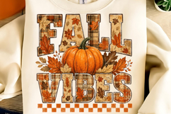 FALL Vibes PNG, Funny Thanksgiving PNG, Fall Pumpkin PNG Product Image 1