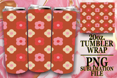Serene Days 20oz tumbler wrap, Valentine's Pattern Product Image 1