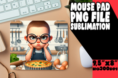 Vibrant Desk Mat Sublimation PNG, Girl Grumpy Product Image 1