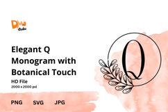 Elegant Monogram with Botanical Touch Product Image 1