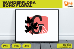 Wanderflora Boho Floral Monogram Product Image 1