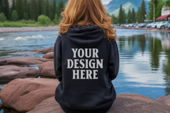 Black Gildan 18500 Hoodie Sweatshirt Mockup, 185 mock up Product Image 1