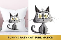 Sarcastic Funny Grumpy Cat, Grey Cat sublimation Product Image 1