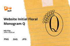 Website Initial Floral Monogram Product Image 1