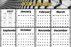 2027 calendar templates with frame 2 Product Image 2