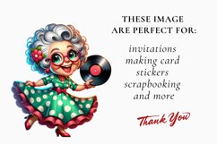 Funny Old Ladies Clipart, Watercolor Old Woman bundle Product Image 2