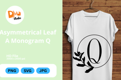 Asymmetrical Leaf Monogram Product Image 1