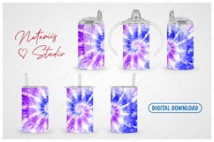 TIE-DYE Seamless Sublimation Template - 12 oz SIPPY CUP Product Image 2