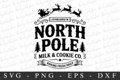 North Pole Milk &amp; Cookie Co. Svg | Christmas svg Product Image 1