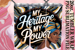 Blissful travels 20oz tumbler wrap, Black Woman Product Image 1