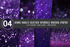 Dark Violet Glitter Sparkle Digital Paper Product Image 1