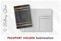 Wooden Barrel pattern - Passport Holder sublimation. Product Image 1