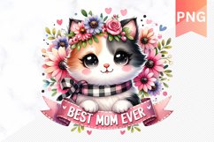 Best MOM Ever Sublimation - Mother&#039;s Day Clipart PNG Design Product Image 1
