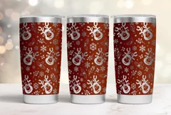 20oz Tumbler laser svg wrap| Festive Christmas Clipart Product Image 2