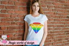 LGBT diamond Svg , Gay Pride Svg Files, Lesbian, Rainbow Product Image 3