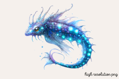 Bioluminescent Sea Animal Clipart PNG Product Image 1