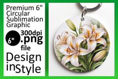 Cute Flamingo with Flowers Round Design PNG Product Image 1