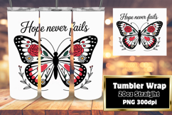 GRACEFUL 20oz PNG Tumbler Wrap , Butterfly Product Image 1