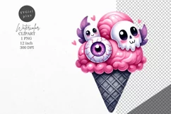 Halloween clipart, Ice cream clipart, Autumn clipart Product Image 1