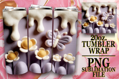 Sweet reflections 20oz tumbler wrap, 3D Flowers Product Image 1