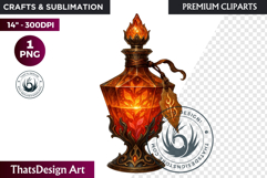 Magical Potion Bottles PNG, Fantasy Witchcraft Clipart witch Product Image 1