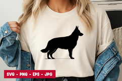 Dog Walking Outline SVG Design Product Image 1