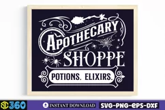 Apothecary shoppe potions. elixirs SVG, Vintage Halloween Product Image 3