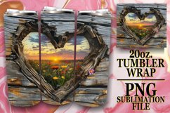 Floral Fantasy Tumbler Wrap Sublimation - Woodland View Product Image 1