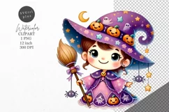 Halloween clipart, Witch clipart, Autumn clipart Product Image 1