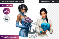 Romantic Couple Fantasy Bride Graphics valentines day png Product Image 1