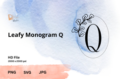 Minimalist Botanical Monogram Product Image 1