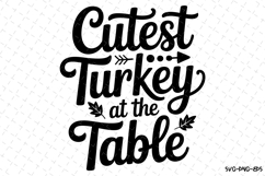 Cutest Turkey at the Table Svg | Halloween Svg | Svg File Product Image 1