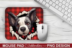 Valentine DOG Sublimation Mouse Pad PNG Design Product Image 1