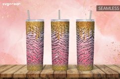 Leopard Glitter Tumbler Sublimation | Skinny 20 oz | Tapered Product Image 4