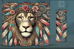 4 Lion Tumbler Sublimation, 20 oz Tumbler Wrap Product Image 3