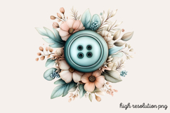 Vintage Antique Sewing Clipart PNG Product Image 1