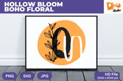 Hollow Bloom Boho Floral Monogram Product Image 1