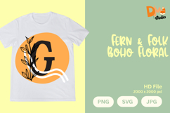Fern &amp; Folk Boho Floral Monogram Product Image 1