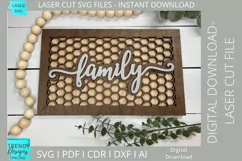 Family chicken wire sign svg laser cut Product Image 2