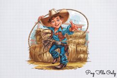 Little Cowboy Clipart PNG Product Image 1