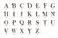 Christmas Flower Alphabet Poinsettia Ornament Letters Product Image 2