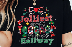 Jolliest Bunch Of Teacher Png, Teacher Christmas Png Product Image 3