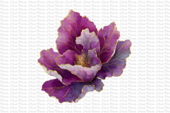 23 Dark and Gold Flowers PNG Product Image 17