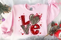 Leopard Love Png, Mama Valentine Png, Leopard Valentine Png Product Image 1